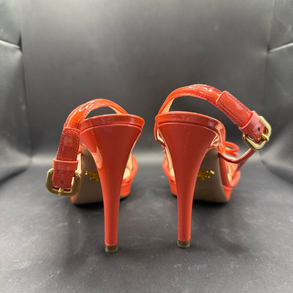 Prada Coral patent leather slingback heels - Picture 6 of 14